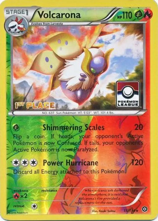 Volcarona (15/114) (League Promo 1st Place) [XY: Steam Siege] - Pokemon Single
