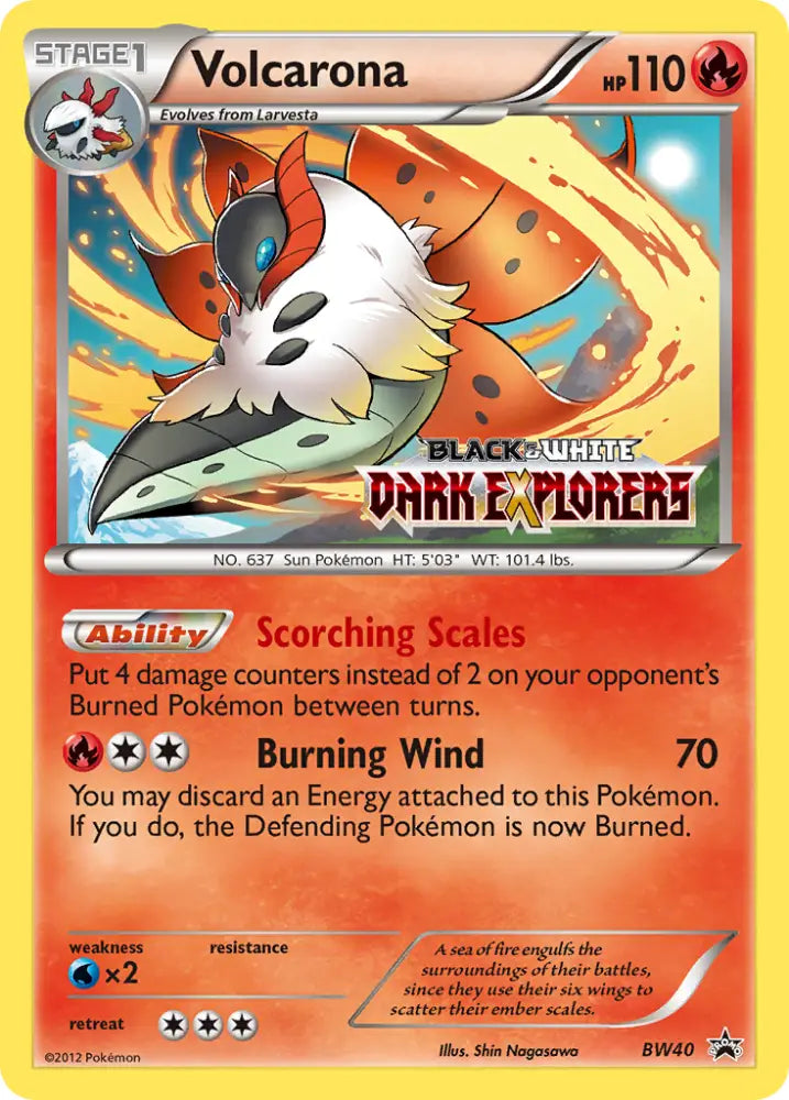 Volcarona (BW40) [Black & White: Black Star Promos] - Pokemon Single