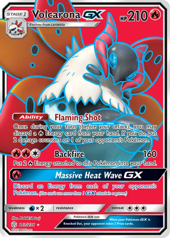 Volcarona GX (213/236) [Sun & Moon: Cosmic Eclipse] - Pokemon Single