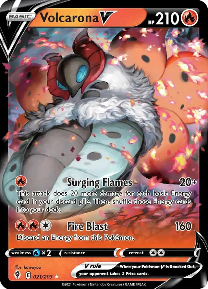Volcarona V (021/203) [Sword & Shield: Evolving Skies] - Pokemon Single