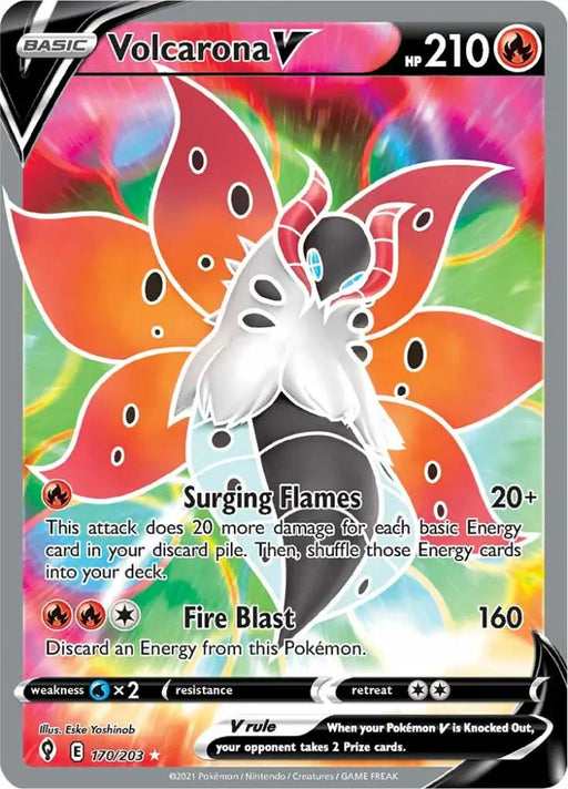 Volcarona V (170/203) [Sword & Shield: Evolving Skies] - Pokemon Single