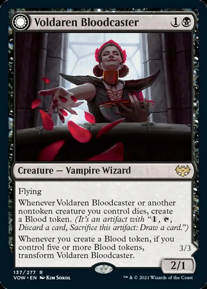 Voldaren Bloodcaster // Bloodbat Summoner [Innistrad: Crimson Vow] - MTG Single