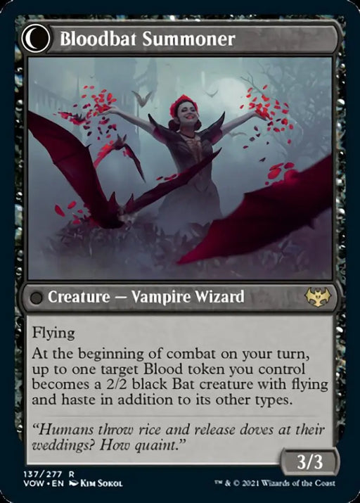 Voldaren Bloodcaster // Bloodbat Summoner [Innistrad: Crimson Vow] - MTG Single