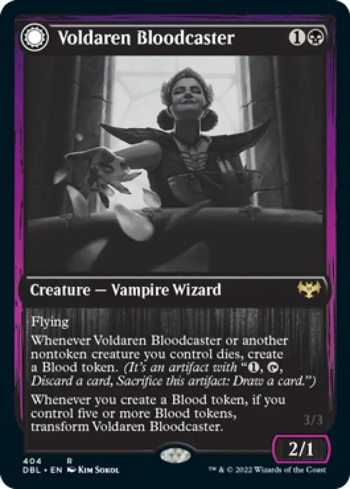 Voldaren Bloodcaster // Bloodbat Summoner [Innistrad: Double Feature] - MTG Single