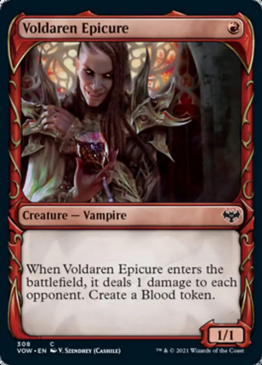 Voldaren Epicure (Showcase Fang Frame) [Innistrad: Crimson Vow] - MTG Single