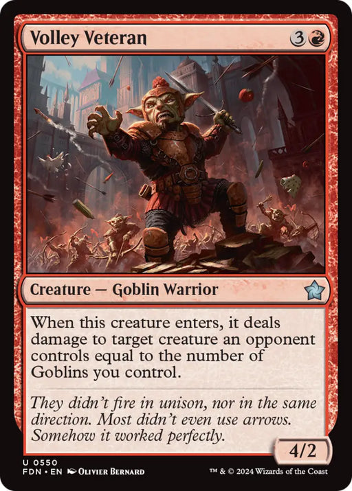 Volley Veteran [Foundations] - MTG Single