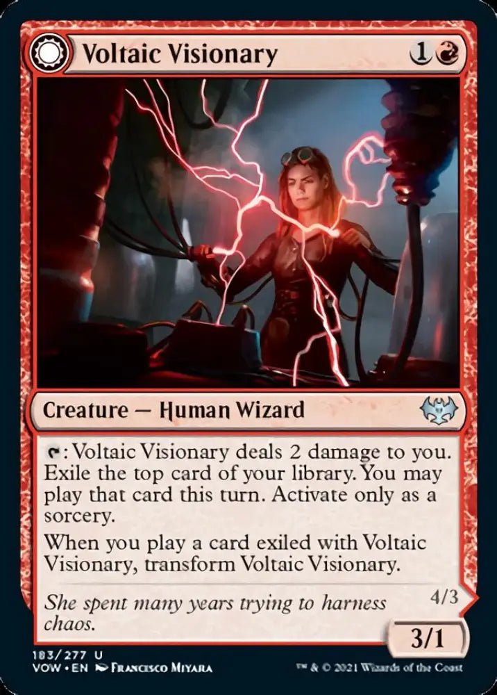 Voltaic Visionary // Volt-Charged Berserker [Innistrad: Crimson Vow] - MTG Single