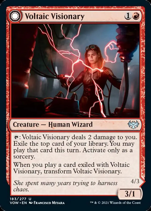 Voltaic Visionary // Volt-Charged Berserker [Innistrad: Crimson Vow] - MTG Single