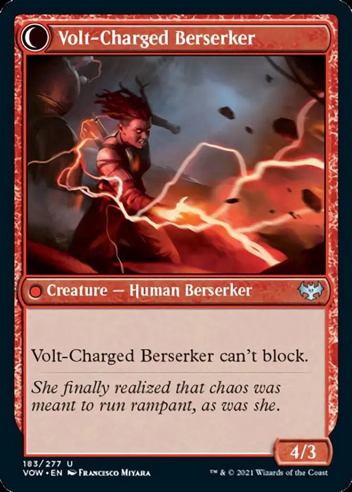 Voltaic Visionary // Volt-Charged Berserker [Innistrad: Crimson Vow] - MTG Single