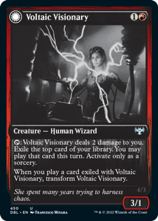 Voltaic Visionary // Volt-Charged Berserker [Innistrad: Double Feature] - MTG Single