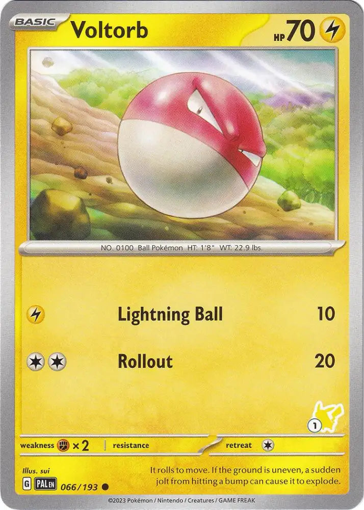Voltorb (066/193) (Pikachu Stamp #1) [Battle Academy 2024] - Pokemon Single