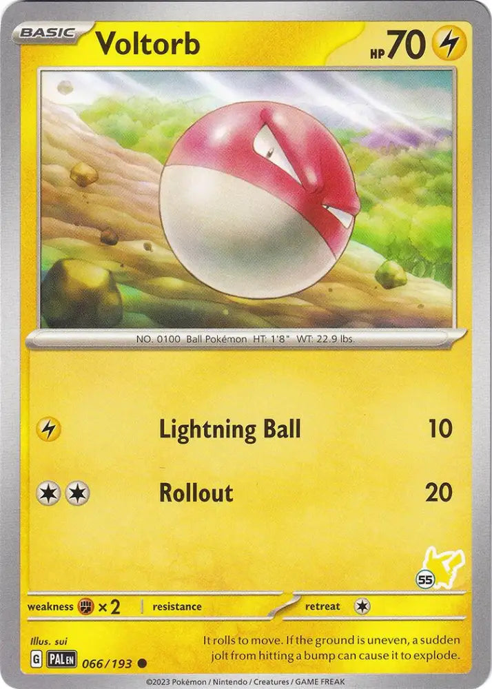 Voltorb (066/193) (Pikachu Stamp #55) [Battle Academy 2024] - Pokemon Single