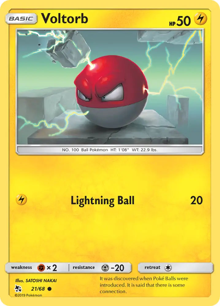 Voltorb (21/68) [Sun & Moon: Hidden Fates] - Pokemon Single
