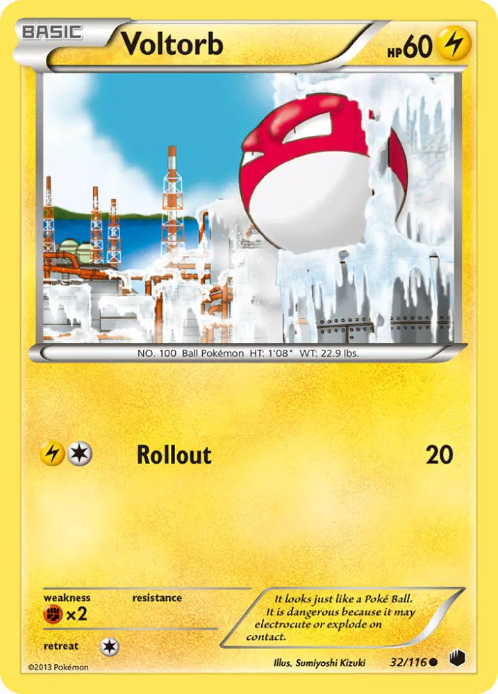 Voltorb (32/116) [Black & White: Plasma Freeze] - Pokemon Single
