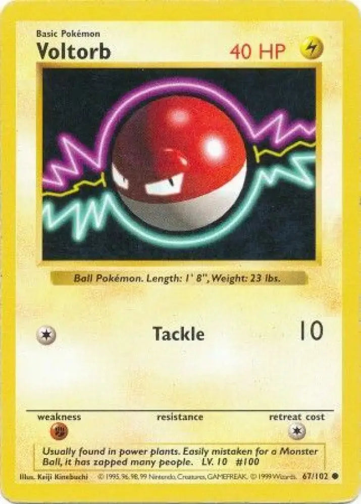 Voltorb (67/102) [Base Set Shadowless Unlimited] - Pokemon Single