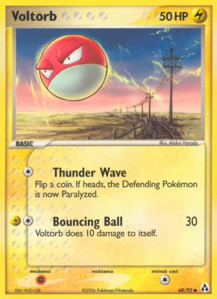Voltorb (68/92) [EX: Legend Maker] - Pokemon Single