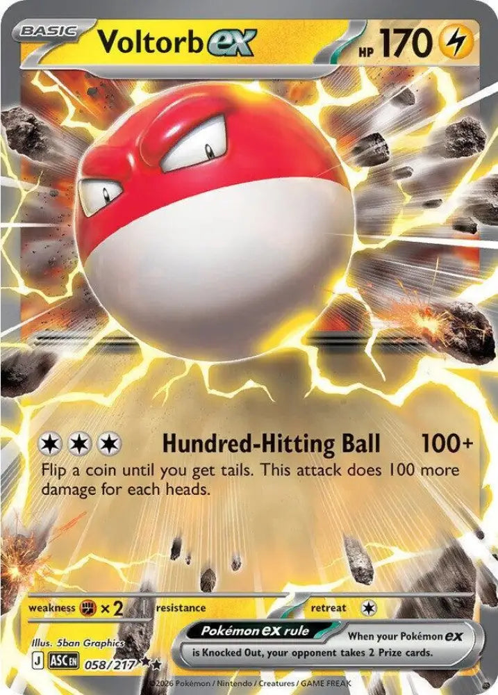 Voltorb ex (058/217) [ME: Ascended Heroes]