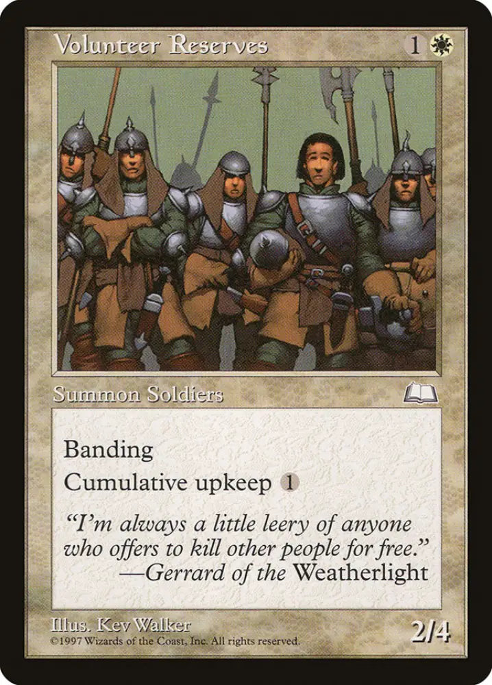 Volunteer Reserves [Weatherlight] - MTG Single