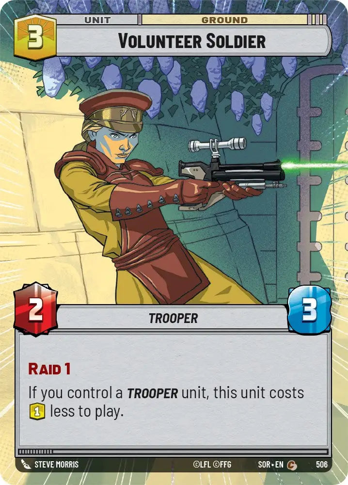 Volunteer Soldier (Hyperspace) (506) [Spark of Rebellion] - Star Wars: Unlimited Single