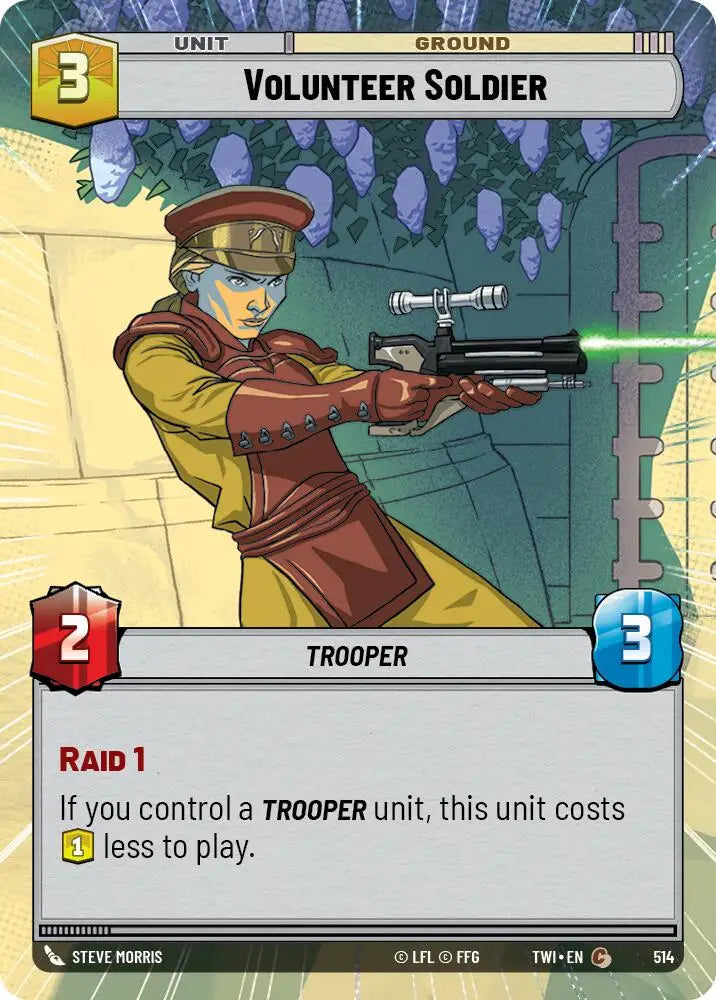 Volunteer Soldier (Hyperspace) (514) [Twilight of the Republic] - Star Wars: Unlimited Single