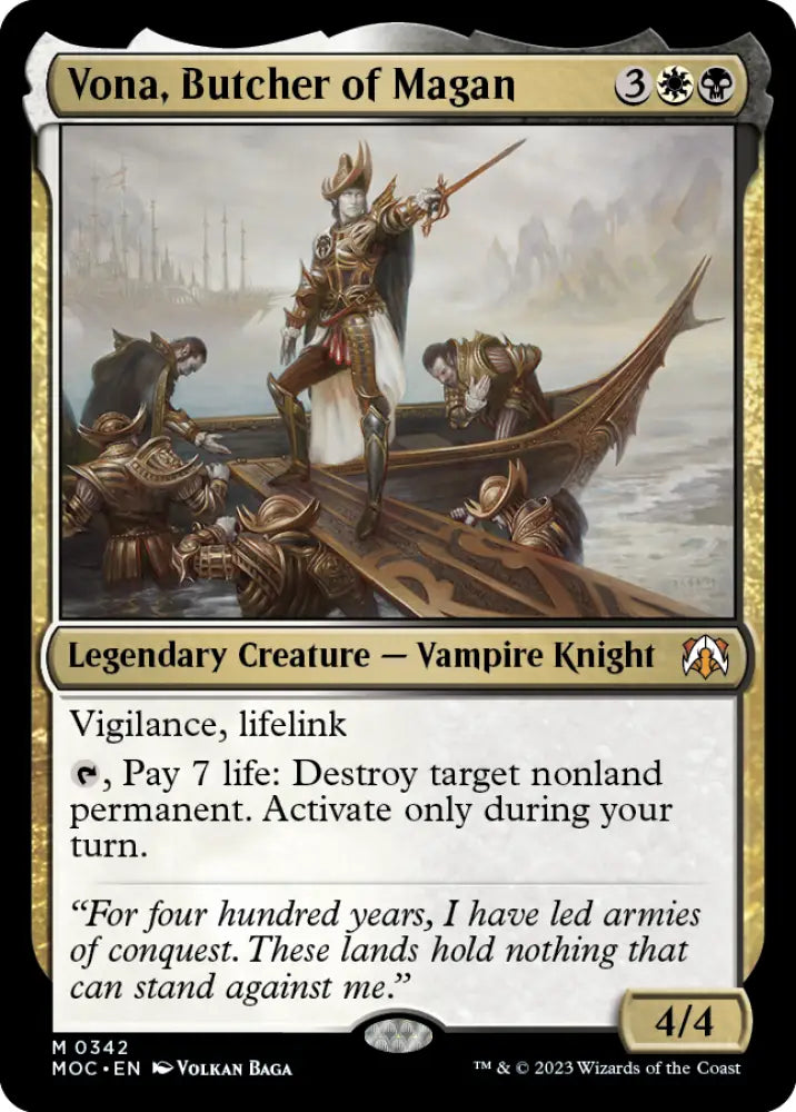 Vona Butcher of Magan [March of the Machine Commander] - MTG Single