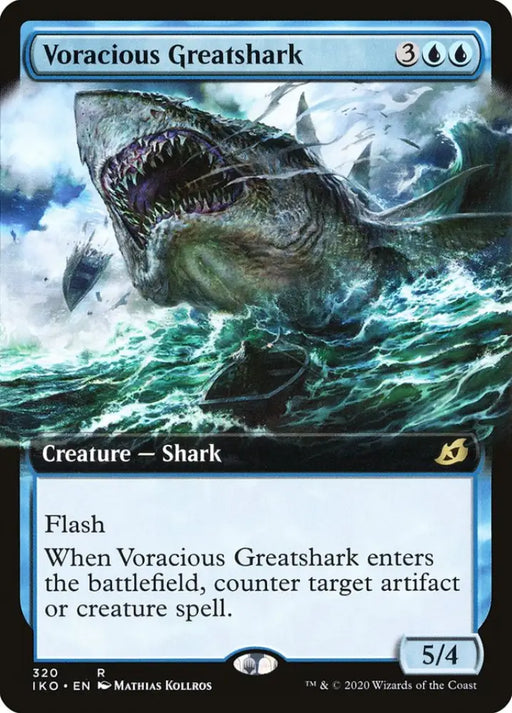 Voracious Greatshark (Extended Art) [Ikoria: Lair of Behemoths] - MTG Single