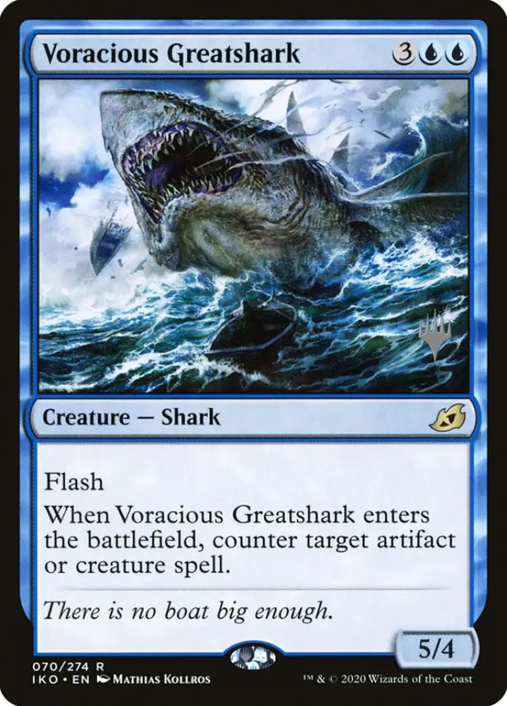 Voracious Greatshark (Promo Pack) [Ikoria: Lair of Behemoths Promos] - MTG Single