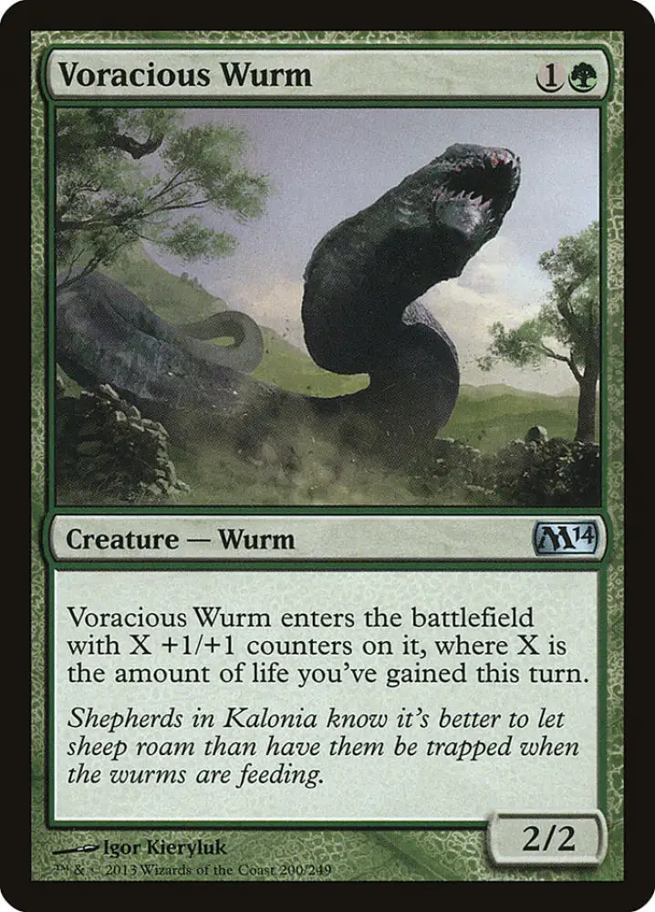 Voracious Wurm [Magic 2014] - MTG Single