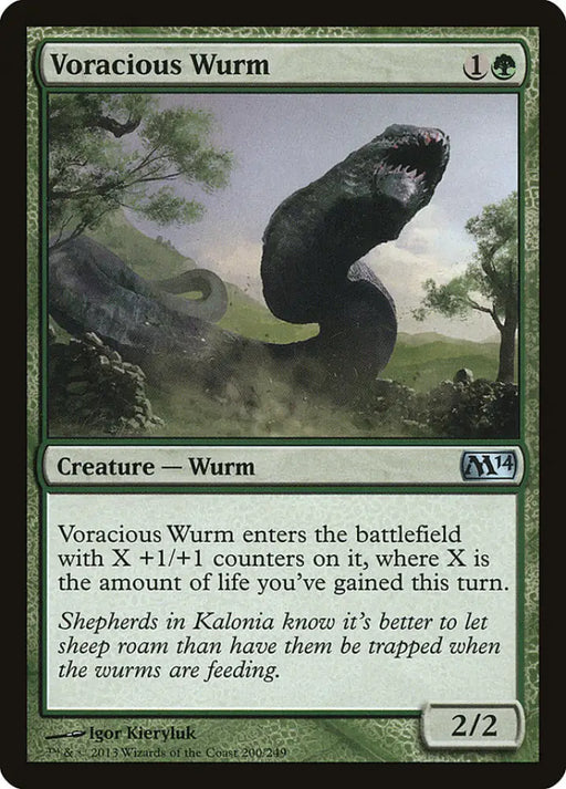 Voracious Wurm [Magic 2014] - MTG Single