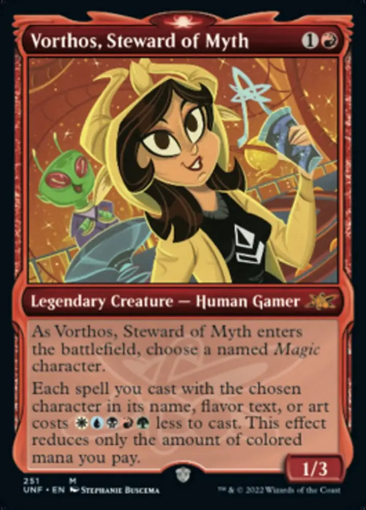 Vorthos Steward of Myth (Showcase) [Unfinity] - MTG Single