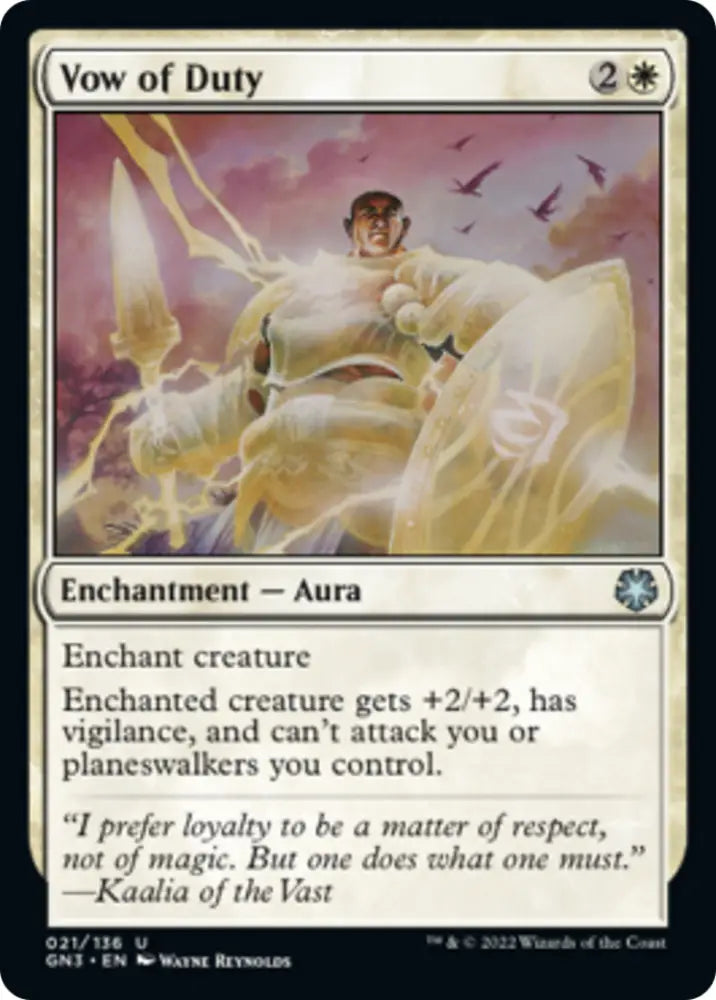 Vow of Duty [Game Night: Free-for-All] - MTG Single