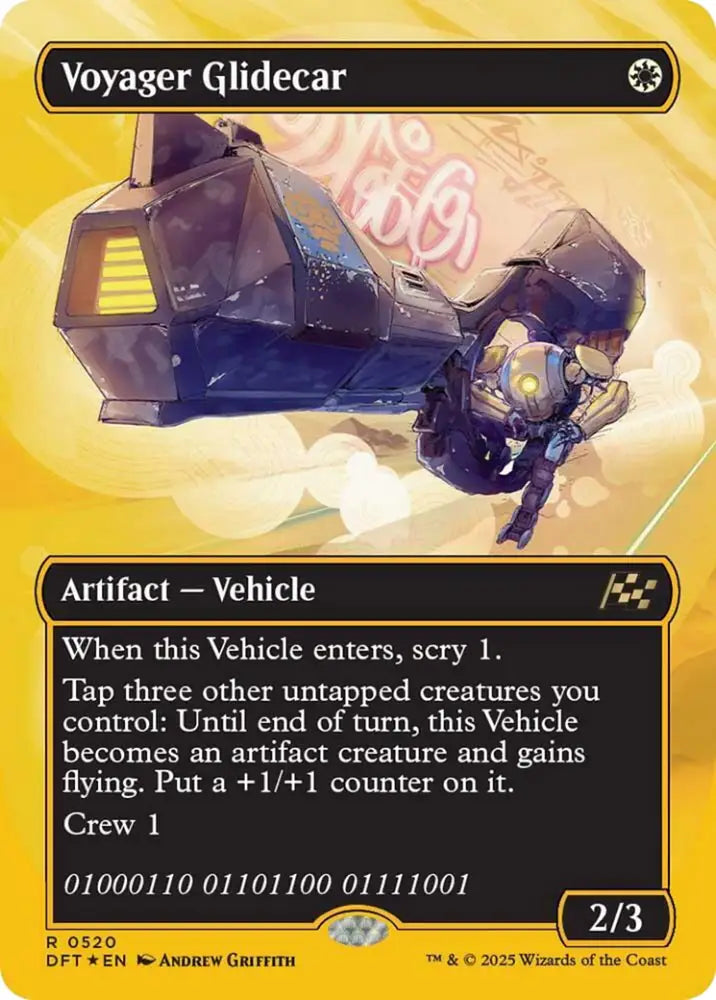 Voyager Glidecar (Borderless) (First-Place Foil) [Aetherdrift] - MTG Single