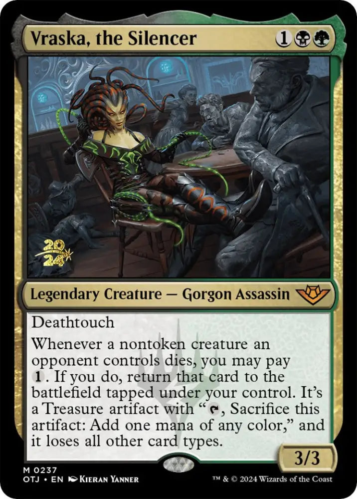 Vraska the Silencer [Outlaws of Thunder Junction Prerelease Promos] - MTG Single