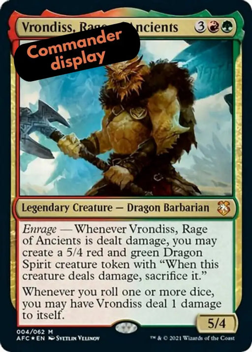Vrondiss Rage of Ancients (Display Commander) [Dungeons & Dragons: Adventures in the Forgotten Realms Commander] - MTG