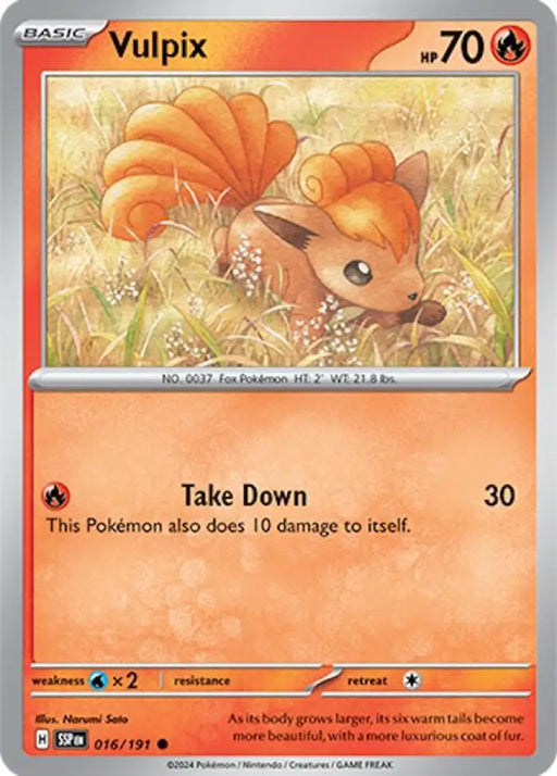 Vulpix (016/191) [Scarlet & Violet: Surging Sparks] - Pokemon Single