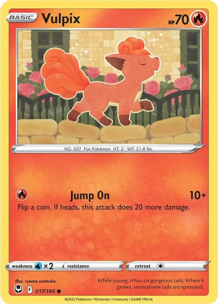 Vulpix (017/195) [Sword & Shield: Silver Tempest] - Pokemon Single