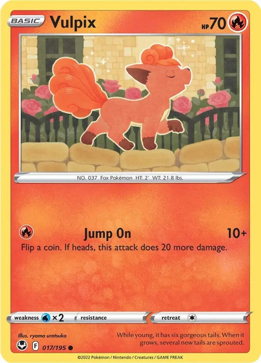 Vulpix (017/195) [Sword & Shield: Silver Tempest] - Pokemon Single