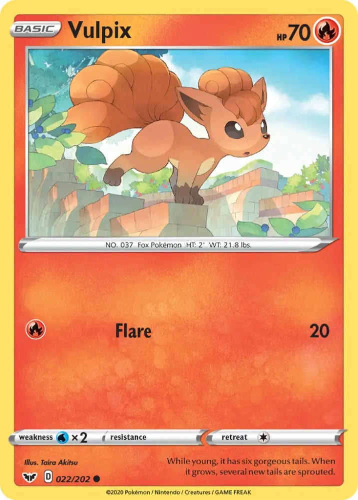 Vulpix (022/202) [Sword & Shield: Base Set] - Pokemon Single