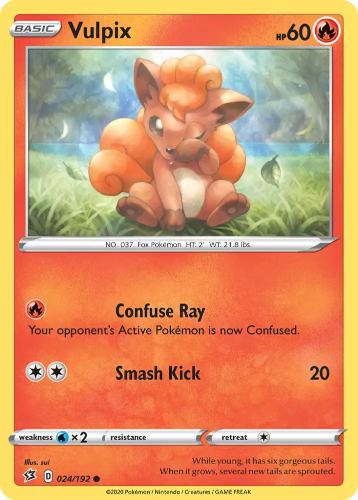 Vulpix (024/192) [Sword & Shield: Rebel Clash] - Pokemon Single