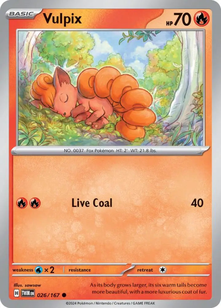 Vulpix (026/167) [Scarlet & Violet: Twilight Masquerade] - Pokemon Single