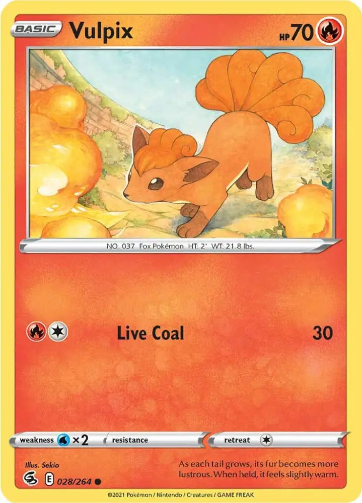 Vulpix (028/264) [Sword & Shield: Fusion Strike] - Pokemon Single