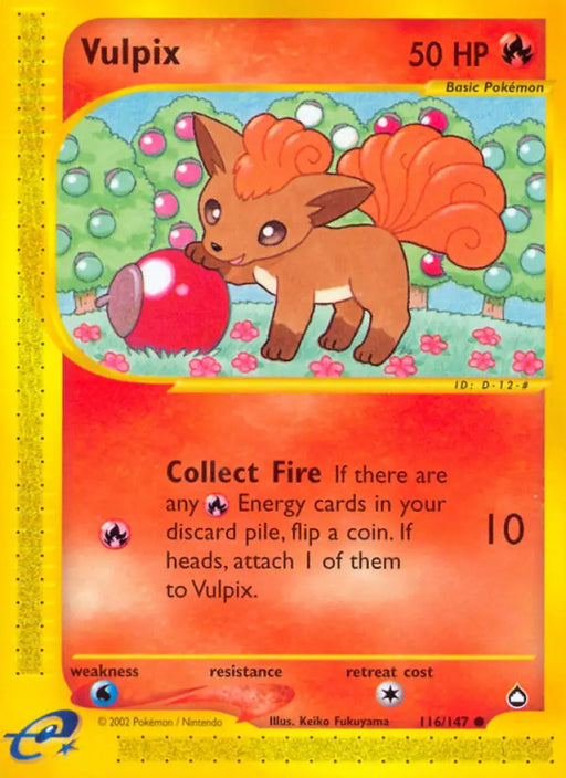 Vulpix (116/147) [Aquapolis] - Pokemon Single