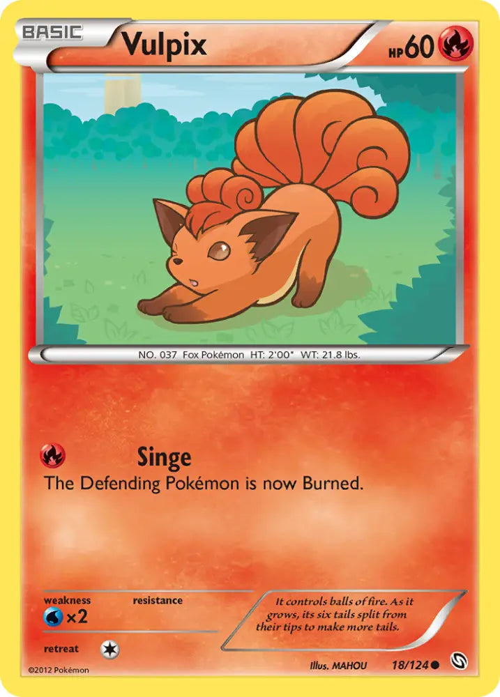Vulpix (18/124) [Black & White: Dragons Exalted] - Pokemon Single