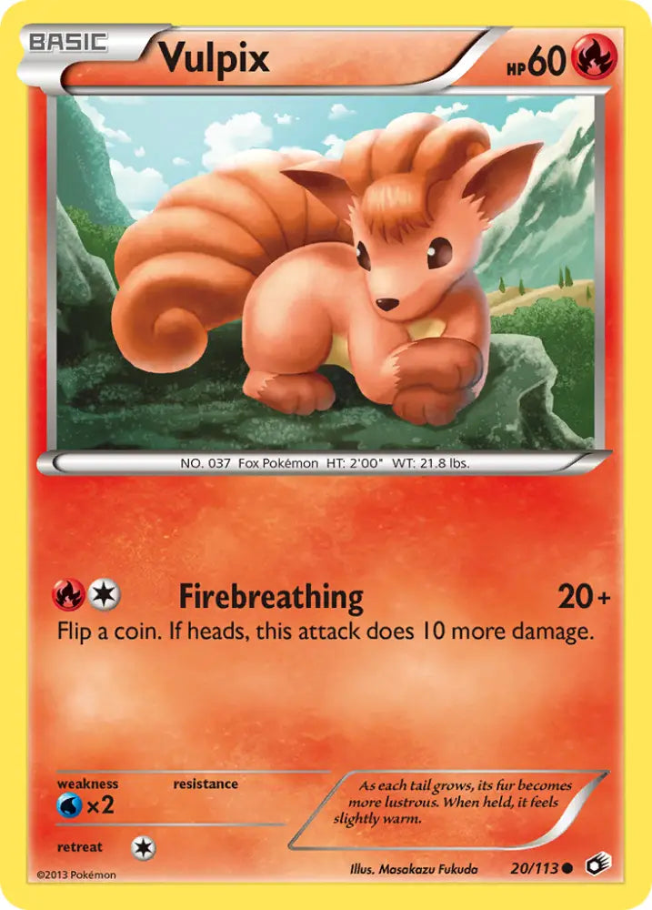 Vulpix (20/113) [Black & White: Legendary Treasures] - Pokemon Single