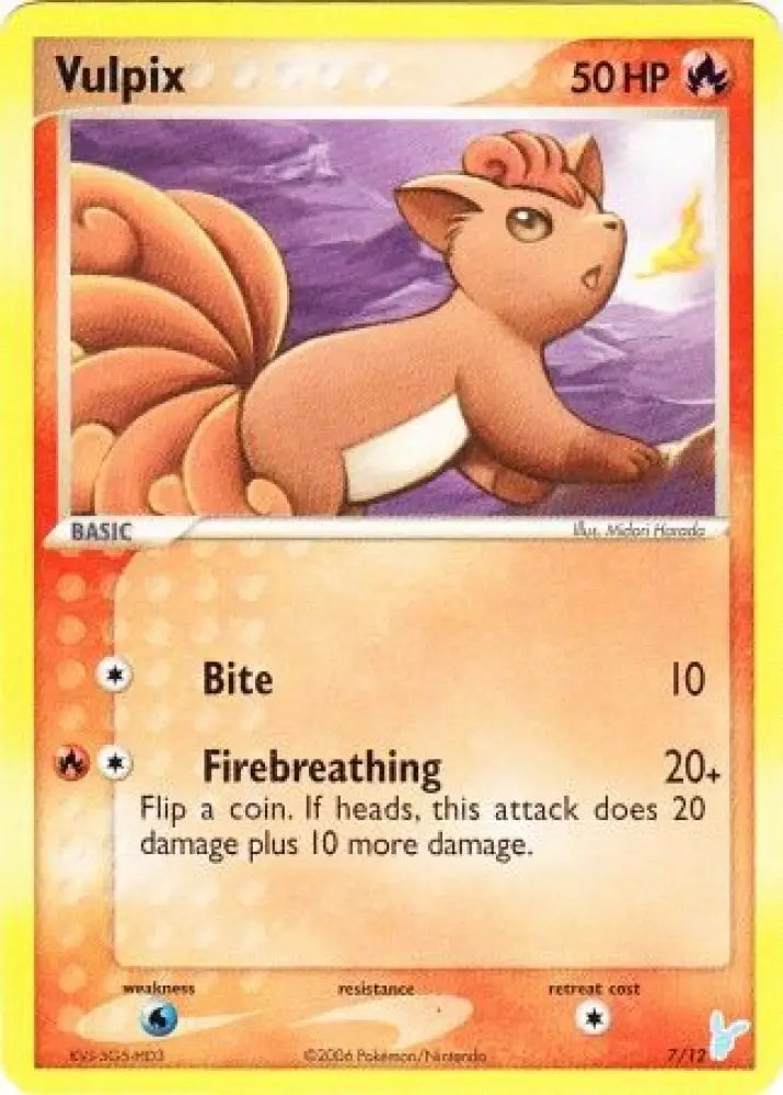 Vulpix (7/12) [EX: Trainer Kit 2 - Minun] - Pokemon Single