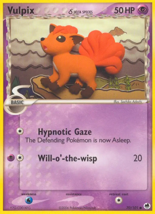 Vulpix (70/101) (Delta Species) [EX: Dragon Frontiers] - Pokemon Single
