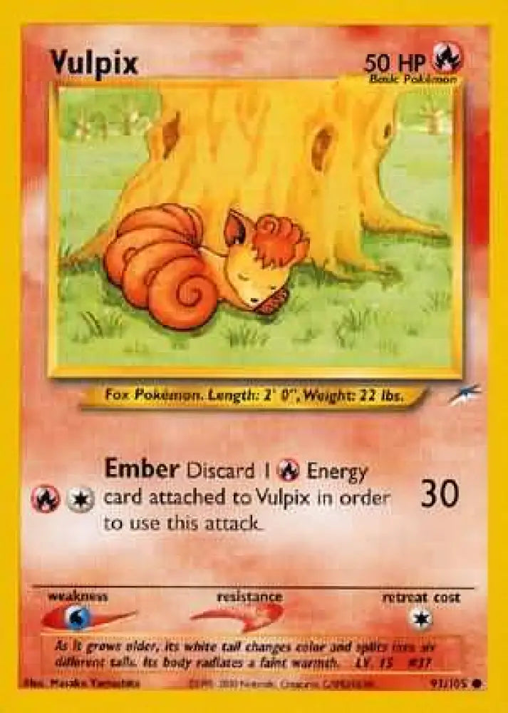 Vulpix (91/105) [Neo Destiny Unlimited] - Pokemon Single