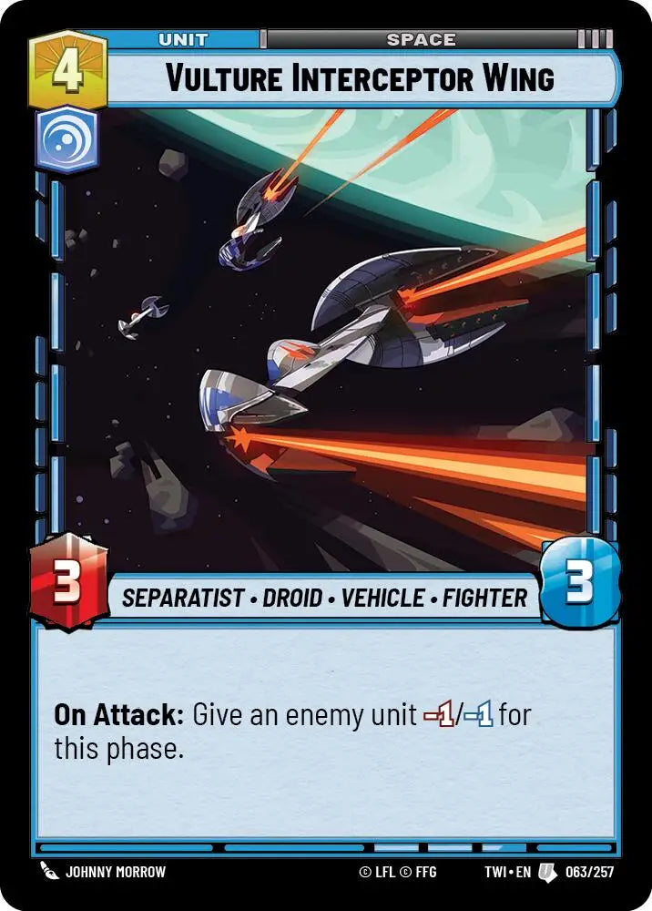 Vulture Interceptor Wing (063/257) [Twilight of the Republic] - Star Wars: Unlimited Single