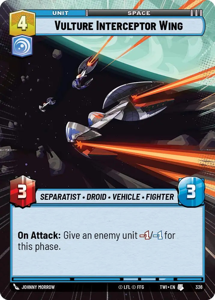 Vulture Interceptor Wing (Hyperspace) (336) [Twilight of the Republic] - Star Wars: Unlimited Single