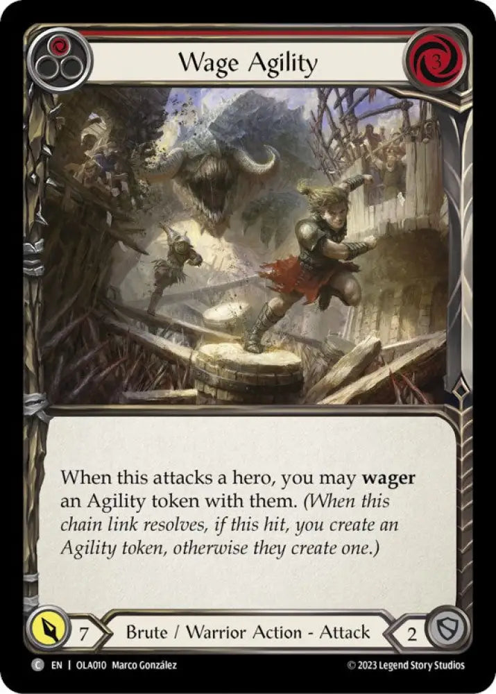 Wage Agility (Red) [Heavy Hitters] (Olympia Blitz Deck) - Flesh And Blood Single